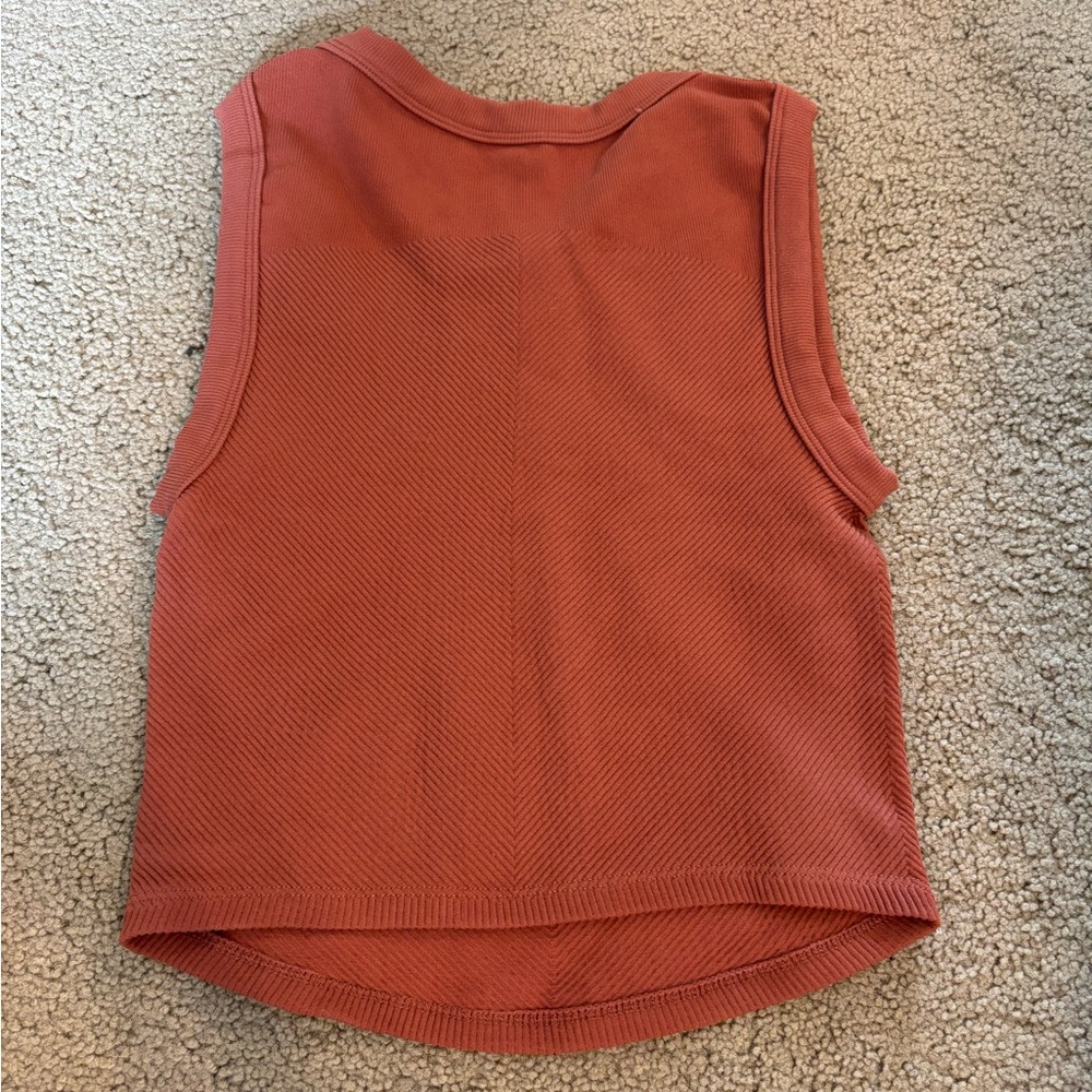 FP Movement by Free People Rust Ribbed Tank Top - Picture 4 of 4